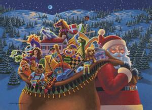 Christmas Delivery Folk Art Jigsaw Puzzle By Dowdle Folk Art
