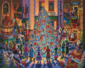 Spirit of Christmas Folk Art Jigsaw Puzzle By Dowdle Folk Art