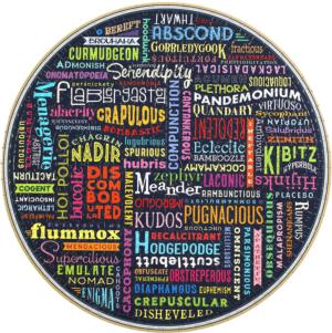 100 Great Words Quotes & Inspirational Round Jigsaw Puzzle By eeBoo