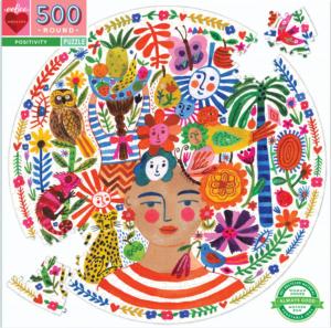 Positivity People Round Jigsaw Puzzle By eeBoo