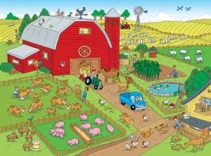 Things to Spot on a Farm Children's Cartoon Seek & Find By MasterPieces