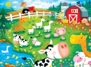 Lil Puzzler Old MacDonald's Farm Children's Cartoon Children's Puzzles By MasterPieces