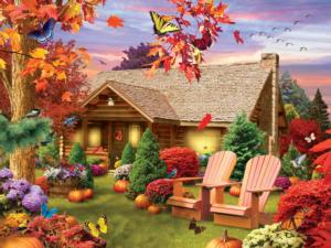 Autumn Warmth Cabin & Cottage Large Piece By MasterPieces