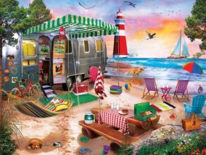 Oceanside Camping Beach & Ocean Jigsaw Puzzle By MasterPieces