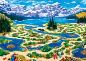 Puzzle paysage - le lac de braies 500 pieces - clementoni - Puzzle - Achat  & prix