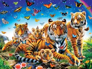 Tiger & Butterflies Big Cats Large Piece By MasterPieces