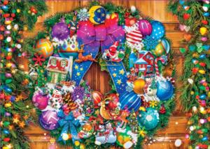 Vintage Ornament Wreath Christmas Jigsaw Puzzle By MasterPieces