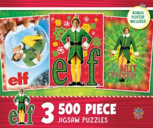 3 Pack - Elf 500 Piece Puzzles Christmas Multi-Pack By MasterPieces