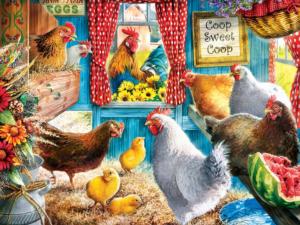 Green Acres - Cluckington Palace  Farm Animal Large Piece By MasterPieces