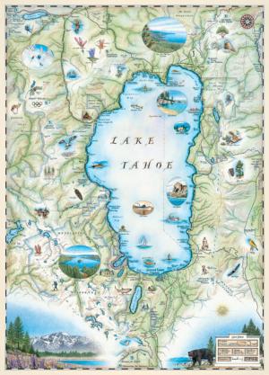 Lake Tahoe (Xplorer Maps) Maps & Geography Jigsaw Puzzle By MasterPieces