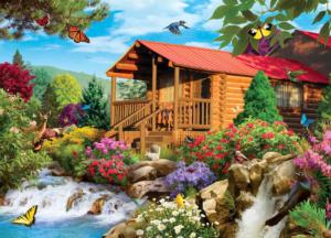 Cascading Cabin Cabin & Cottage Jigsaw Puzzle By MasterPieces