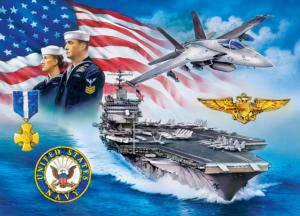 U.S. Navy Anchors Aweigh Military Jigsaw Puzzle By MasterPieces