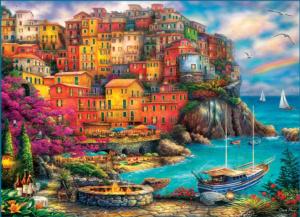 A Beautiful Day at Cinque Terre Beach & Ocean Jigsaw Puzzle By MasterPieces