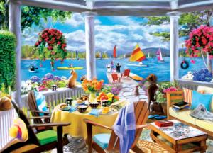 Seaside Dining View Lakes & Rivers Jigsaw Puzzle By MasterPieces