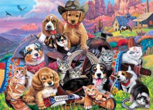Cowboys at Work Dogs Jigsaw Puzzle By MasterPieces