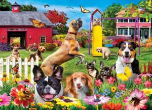 Wild & Whimsical - Dog Gone Good Day Whimsical Jigsaw Puzzle By MasterPieces
