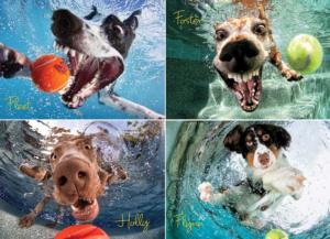 Underwater Dogs:  Play Ball Photography Jigsaw Puzzle By Willow Creek Press