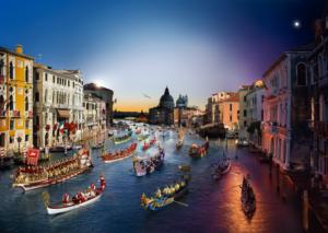 Regata Storica, Venice, Day to Night™ Sunrise & Sunset Jigsaw Puzzle By 4D Cityscape Inc.