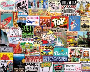Places I Went As A Kid Collage Jigsaw Puzzle By White Mountain