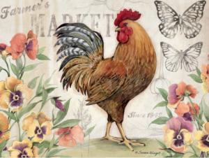 Proud Rooster Birds Jigsaw Puzzle By Lang