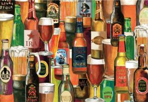 Crafted Brews Drinks & Adult Beverage Jigsaw Puzzle By Lang