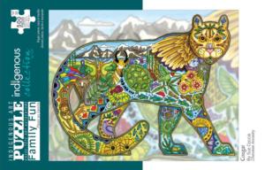 Cougar Cultural Art Jigsaw Puzzle By Indigenous Collection