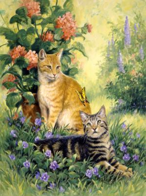 Hobbs And Topper Cats Jigsaw Puzzle By Karmin International