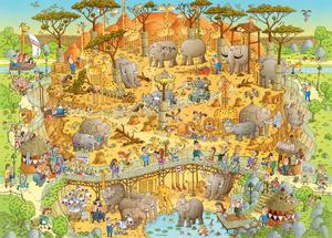 Funky Zoo - African Habitat Africa Jigsaw Puzzle By Heye