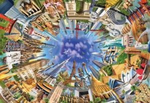 World Landmarks 360 Travel Jigsaw Puzzle By Buffalo Games