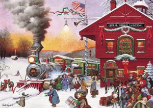 Whistle Stop Christmas Americana Jigsaw Puzzle By Buffalo Games