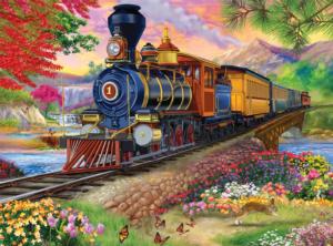 Scenic Steam Engine Train Jigsaw Puzzle By Buffalo Games