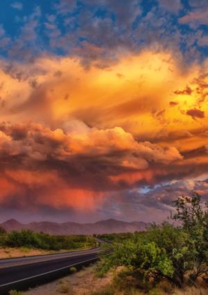 BLANC Series: Desert Clouds, Arizona Sunrise & Sunset Jigsaw Puzzle By Buffalo Games