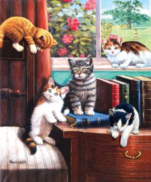 Playtime in the Study Around the House Jigsaw Puzzle By SunsOut
