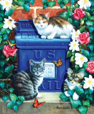Mail Box Kittens Flower & Garden Jigsaw Puzzle By SunsOut