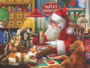 Santa's Quilting Workshop Christmas Jigsaw Puzzle By SunsOut