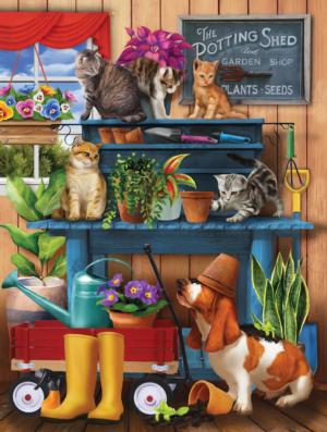 Trouble in the Potting Shed Flower & Garden Jigsaw Puzzle By SunsOut