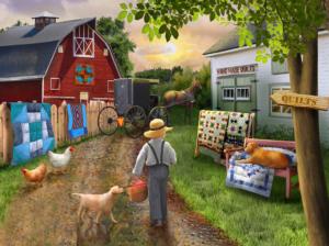 Country Sunset Farm Jigsaw Puzzle By SunsOut