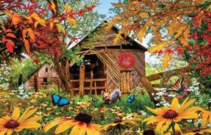 Autumn Red and Gold Flower & Garden Jigsaw Puzzle By SunsOut