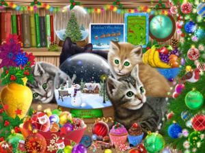 Snow Globe Kittens Christmas Jigsaw Puzzle By SunsOut
