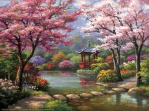 Spring Pagoda Lakes & Rivers Jigsaw Puzzle By SunsOut
