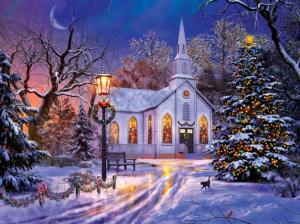 The Old Christmas Church Christmas Jigsaw Puzzle By SunsOut