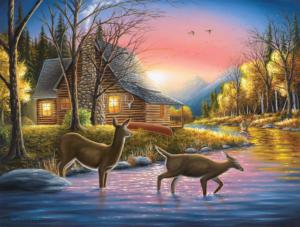 River's Crossing Cabin & Cottage Jigsaw Puzzle By SunsOut
