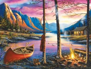 Cabin Homecoming Sunrise & Sunset Jigsaw Puzzle By SunsOut