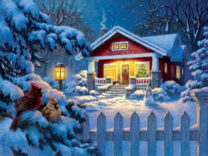 Christmas Bungalow Cabin & Cottage Jigsaw Puzzle By SunsOut