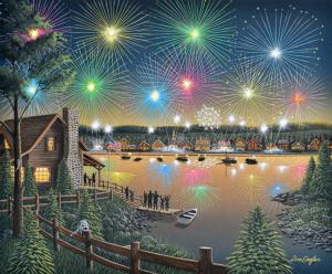 Fireworks Cabin & Cottage Jigsaw Puzzle By SunsOut