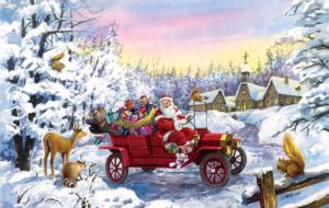 Thoroughly Modern Santa Christmas Jigsaw Puzzle By SunsOut
