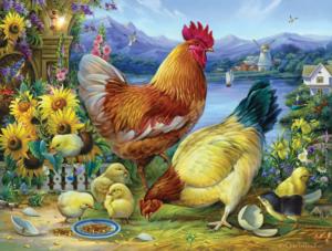 Rooster Walk Farm Animal Jigsaw Puzzle By SunsOut