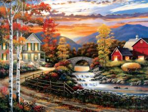 Babbling Creek Road Around the House Large Piece By SunsOut