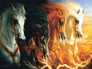 Four Horses of the Apocalypse Horse Jigsaw Puzzle By SunsOut