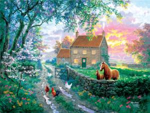English Farm Life Around the House Jigsaw Puzzle By SunsOut